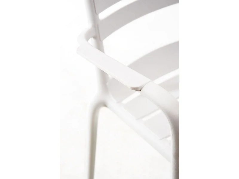 Sillas Jardín - Silla Belia con Brazos - Blanco