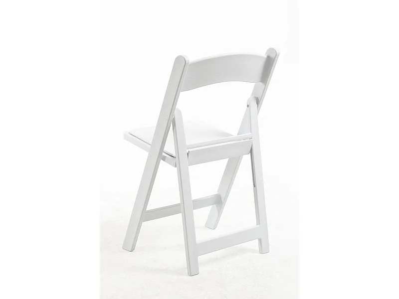 Sillas Plegables - Pack 4 Sillas Gala Plegable con Cojín efecto Madera - Blanco