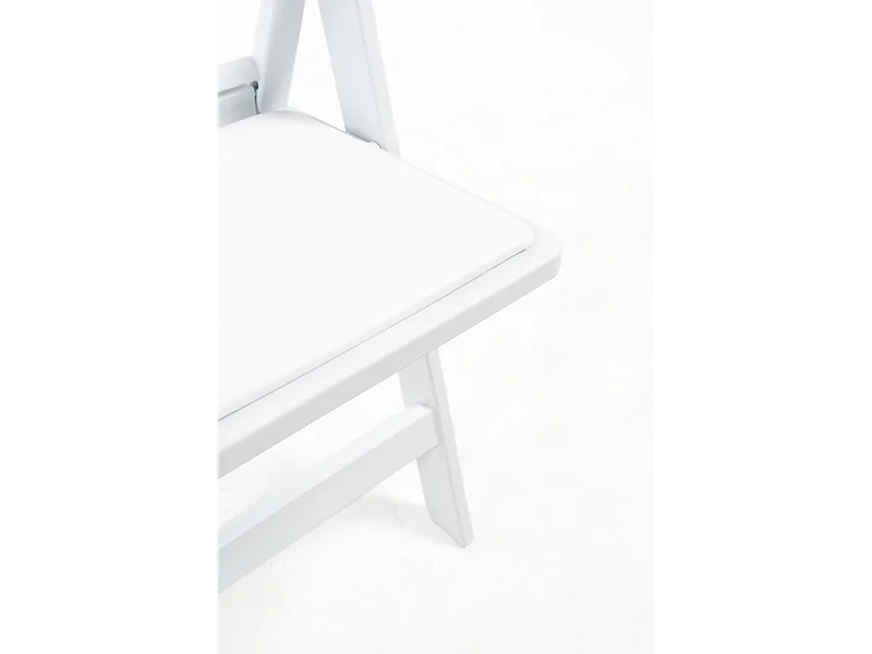 Sillas Plegables - Pack 4 Sillas Gala Plegable con Cojín efecto Madera - Blanco