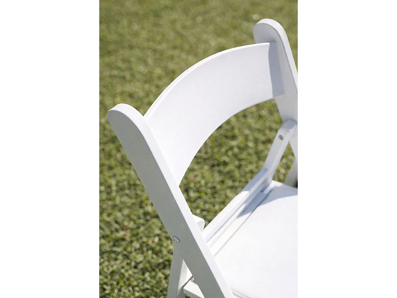 Sillas Plegables - Pack 4 Sillas Gala Plegable con Cojín efecto Madera - Blanco