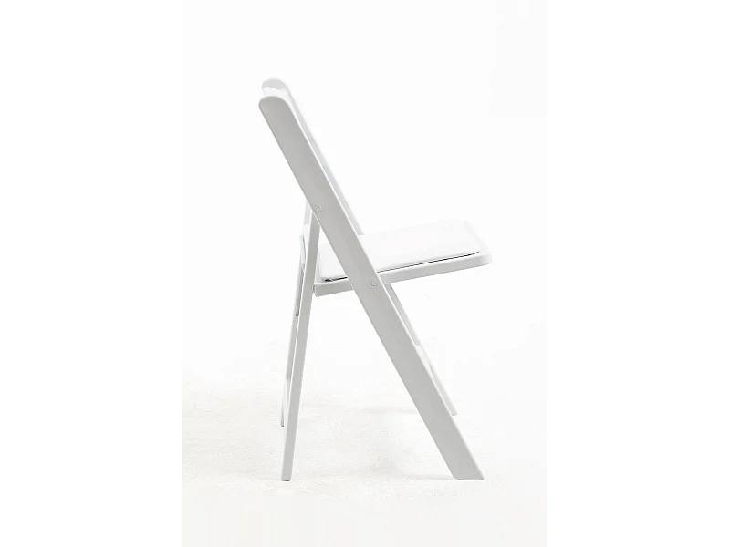 Sillas Plegables - Pack 4 Sillas Gala Plegable con Cojín efecto Madera - Blanco