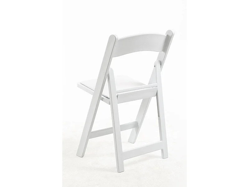 Sillas Plegables - Pack 4 Sillas Gala Plegable con Cojín efecto Madera - Blanco