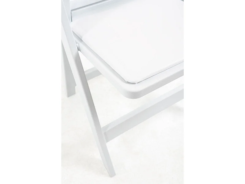 Sillas Plegables - Pack 4 Sillas Gala Plegable con Cojín efecto Madera - Blanco