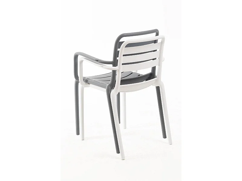 Sillas Jardín - Silla Belia con Brazos - Gris oscuro