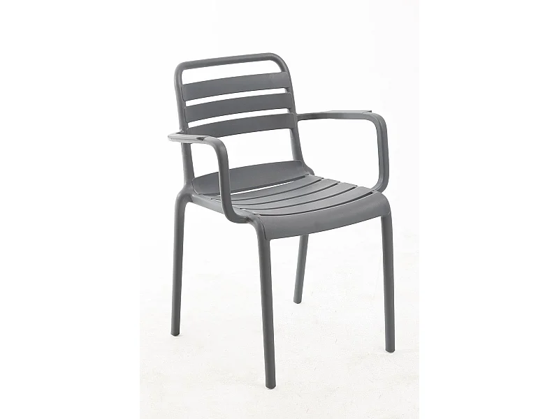 Sillas Jardín - Silla Belia con Brazos - Gris oscuro