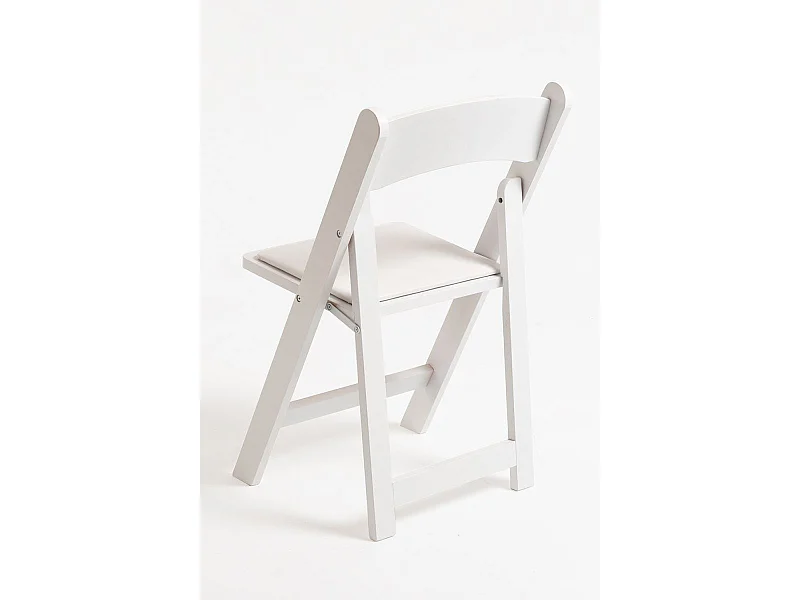Sillas Plegables - Pack 4 Sillas Plegables Wala Madera para Escritorio y Comedor - Blanco