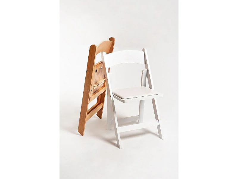 Sillas Plegables - Pack 4 Sillas Plegables Wala Madera para Escritorio y Comedor - Blanco