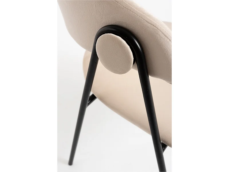 Sillas Comedor - Silla Mihu Black Terciopelo - Beige