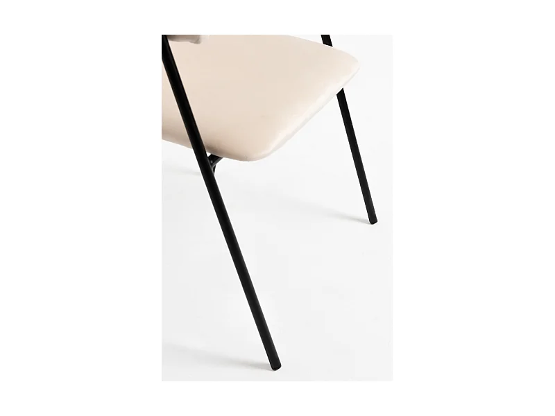 Sillas Comedor - Silla Mihu Black Terciopelo - Beige