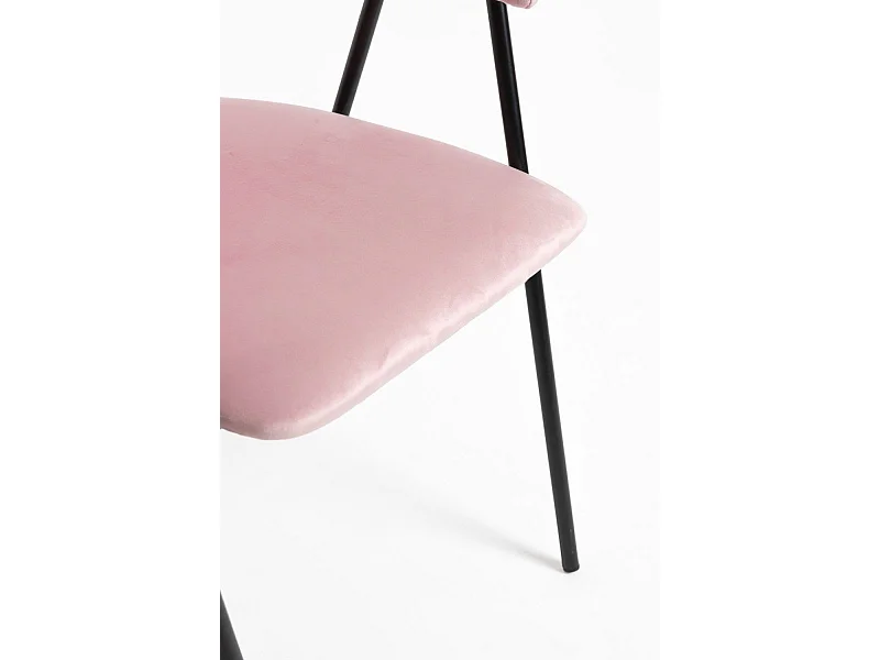 Sillas Comedor - Silla Mihu Black Terciopelo - Rosa