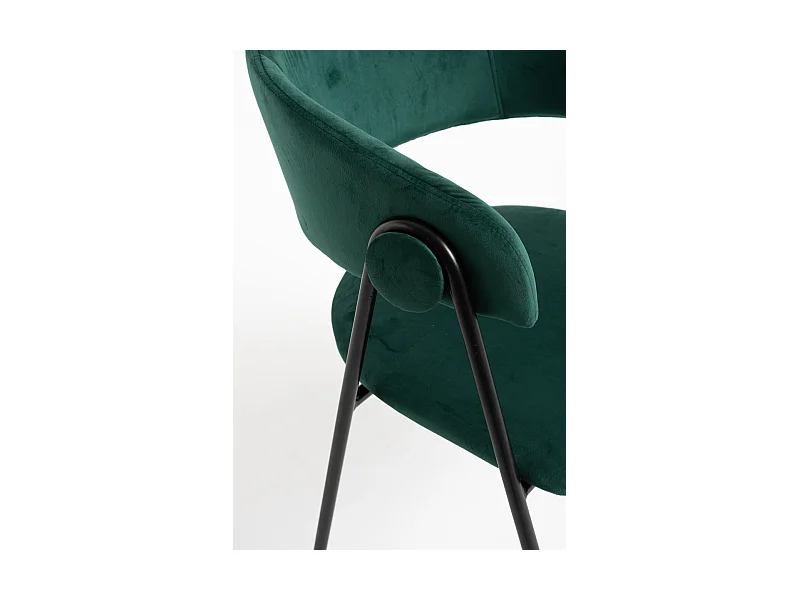 Sillas Comedor - Silla Mihu Black Terciopelo - Verde