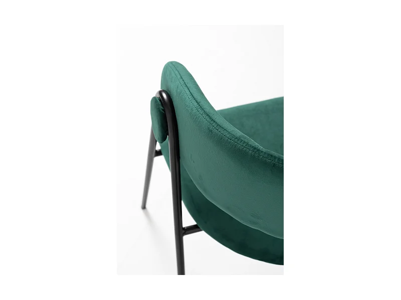 Sillas Comedor - Silla Mihu Black Terciopelo - Verde