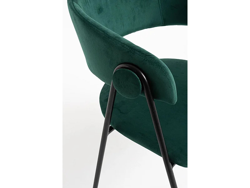 Sillas Comedor - Silla Mihu Black Terciopelo - Verde