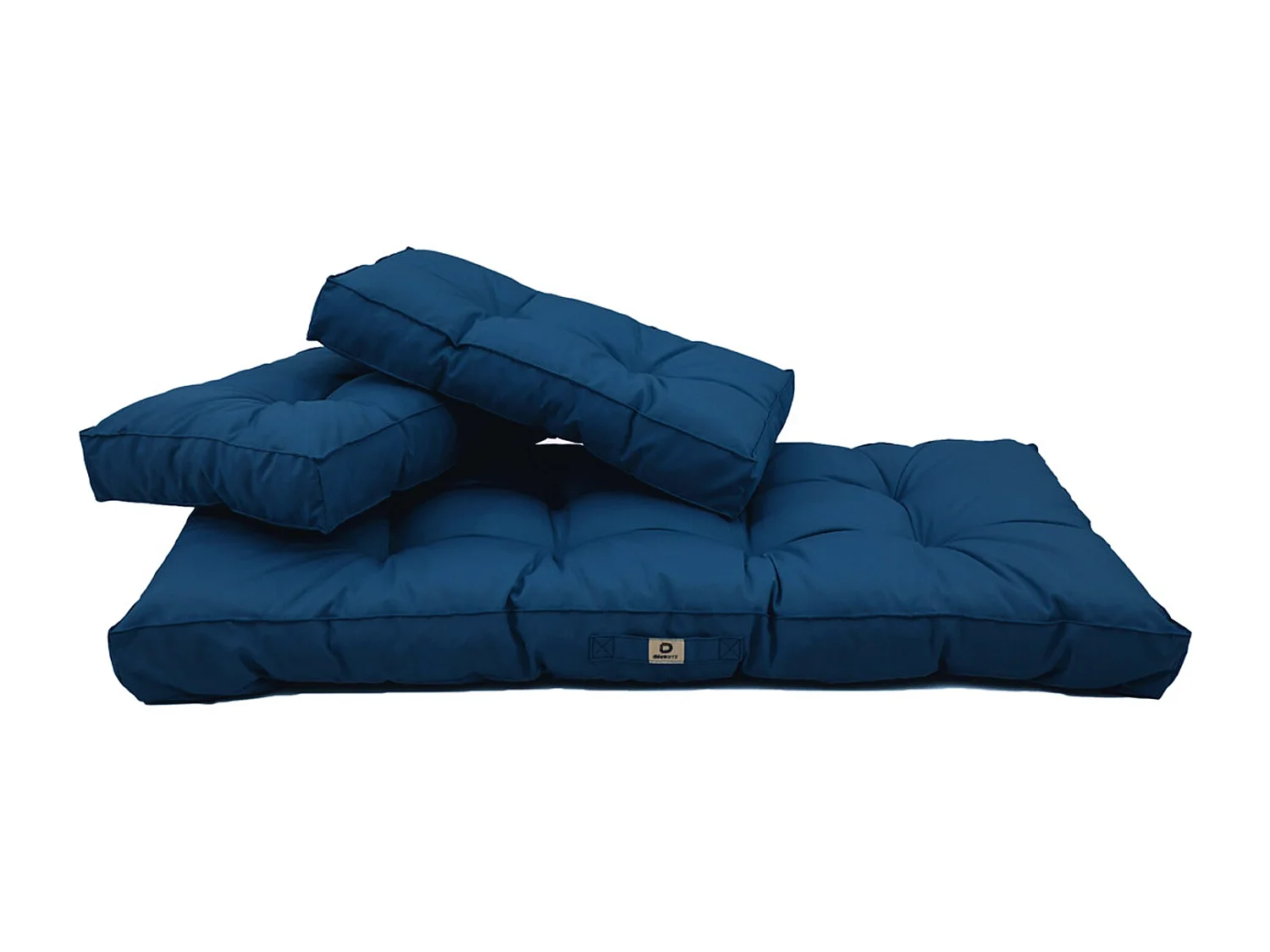 Coussins pour salon de jardin capitonné 100x50cm Bleu petrole
