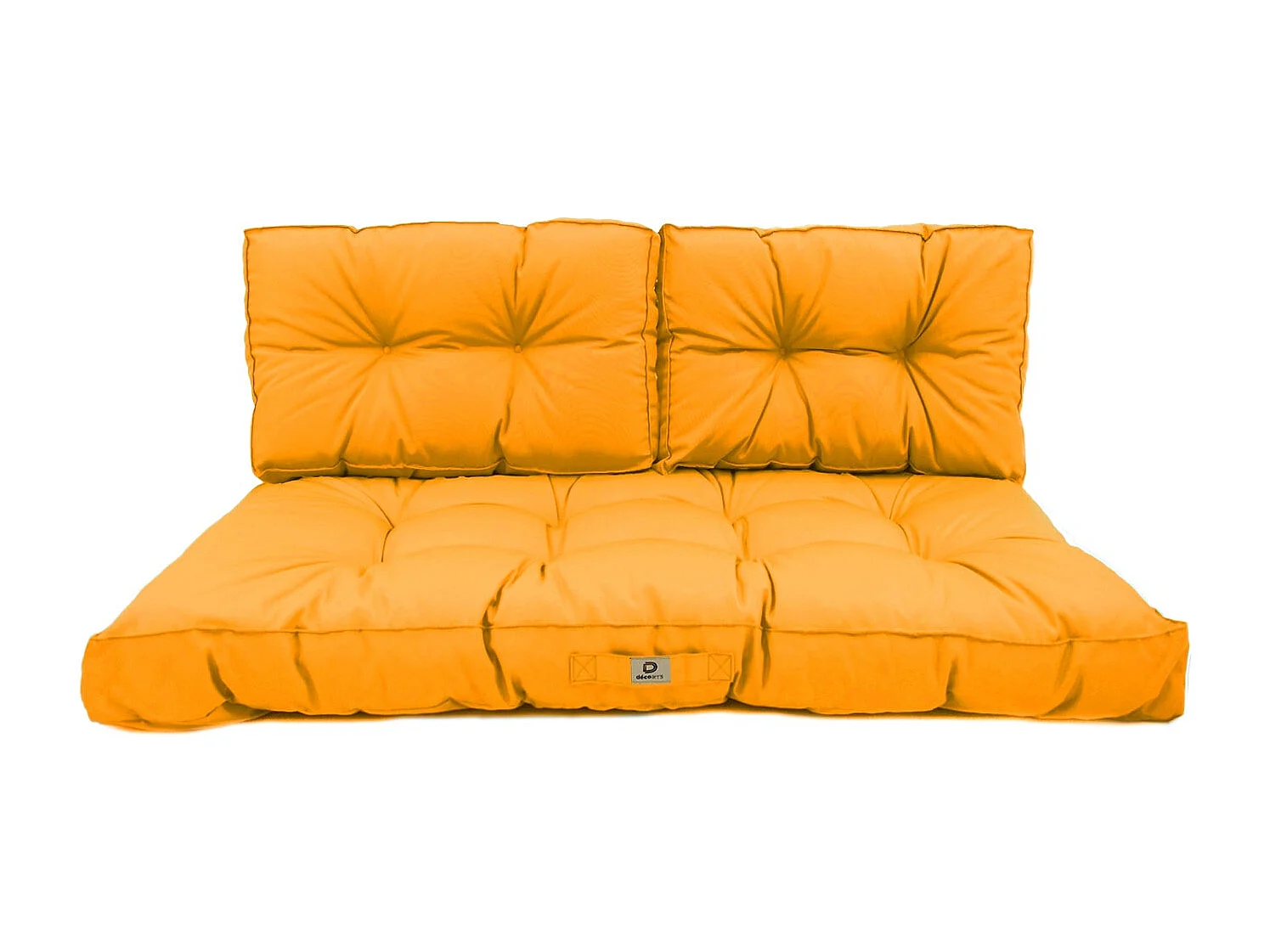 Coussins pour salon de jardin capitonné 100x50cm jaune