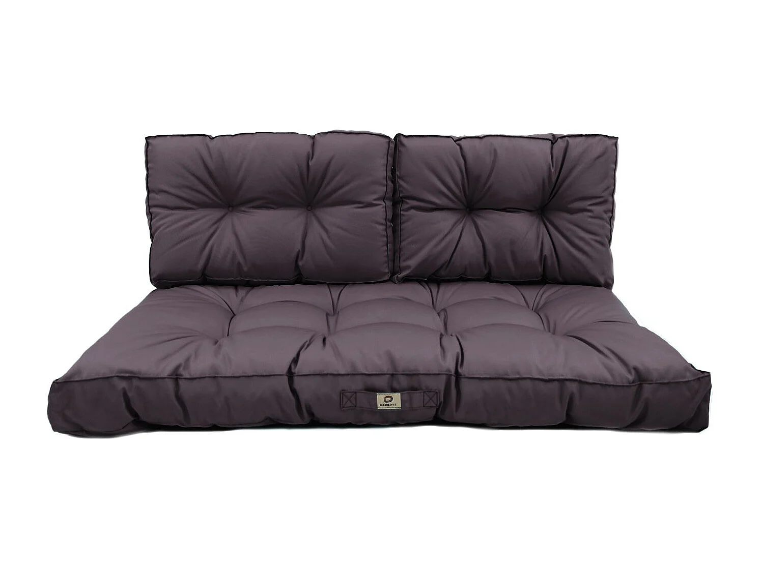 Coussins pour salon de jardin capitonné 120x60cm gris carbone