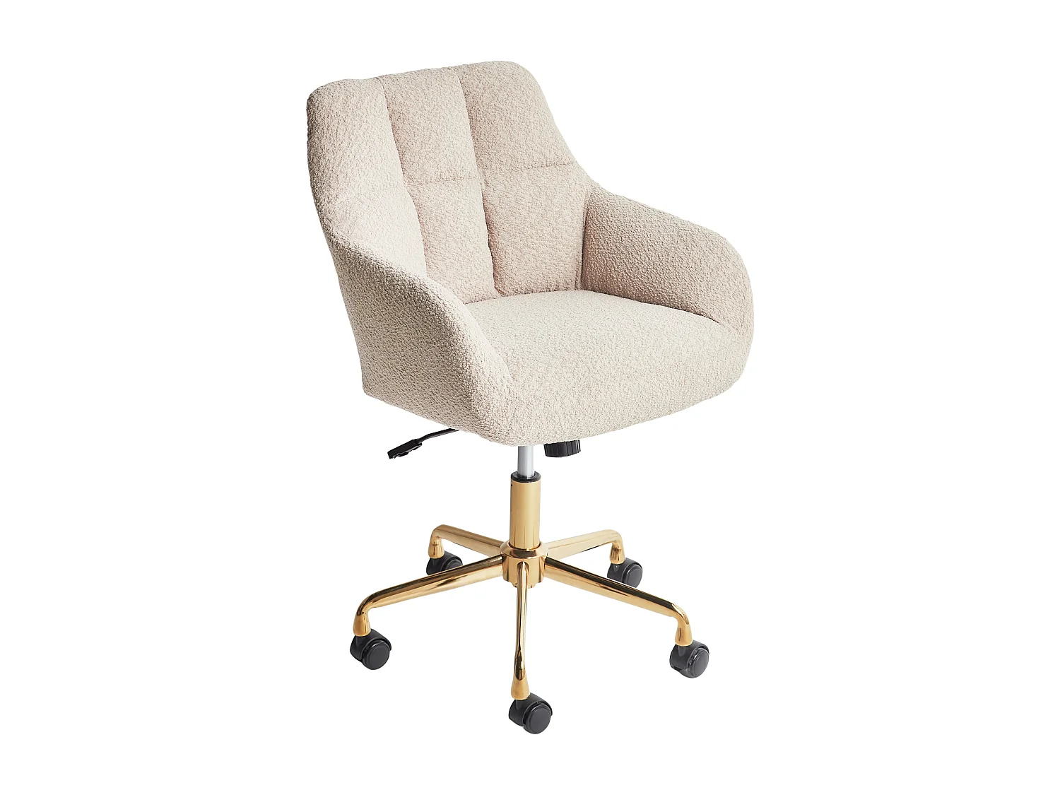 Bureaustoel Draaibaar PALMDALE Bouclé Beige