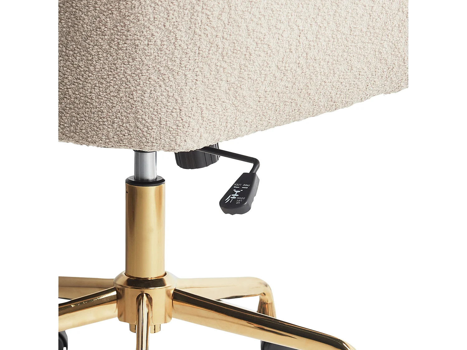 Bureaustoel Draaibaar PALMDALE Bouclé Beige