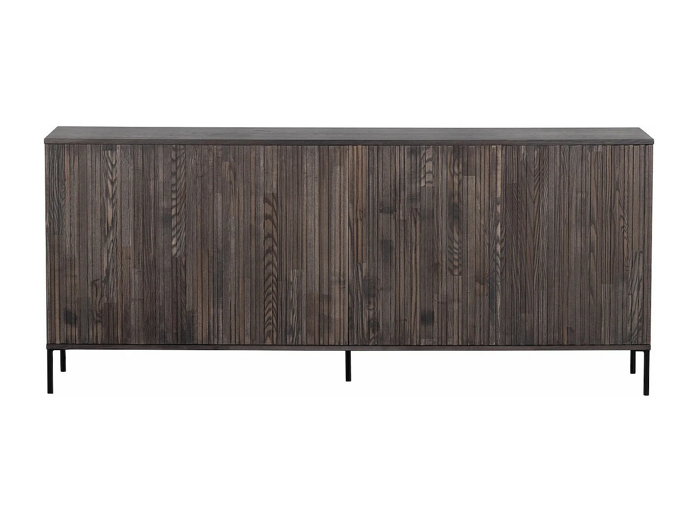 GRAVURE - Buffet en bois de frêne marron expresso