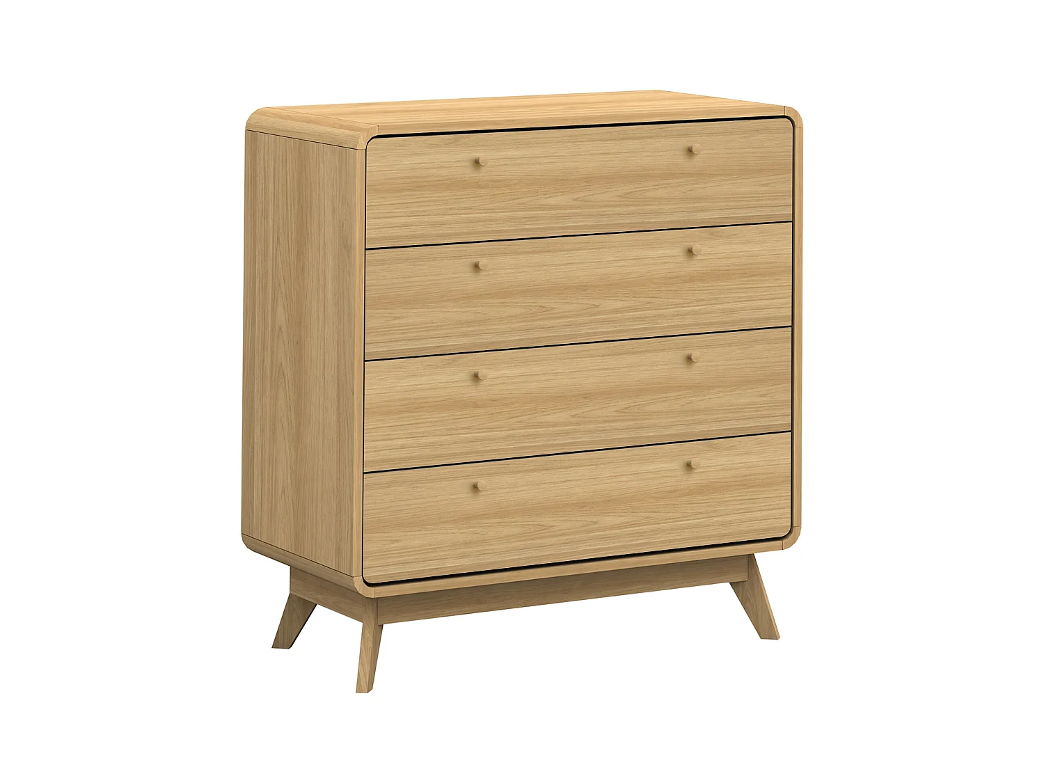 Cassie | Commode à 4 tiroirs en bois de chêne