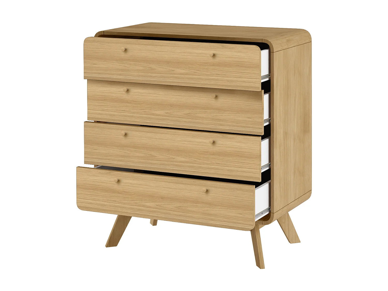 Cassie | Commode à 4 tiroirs en bois de chêne