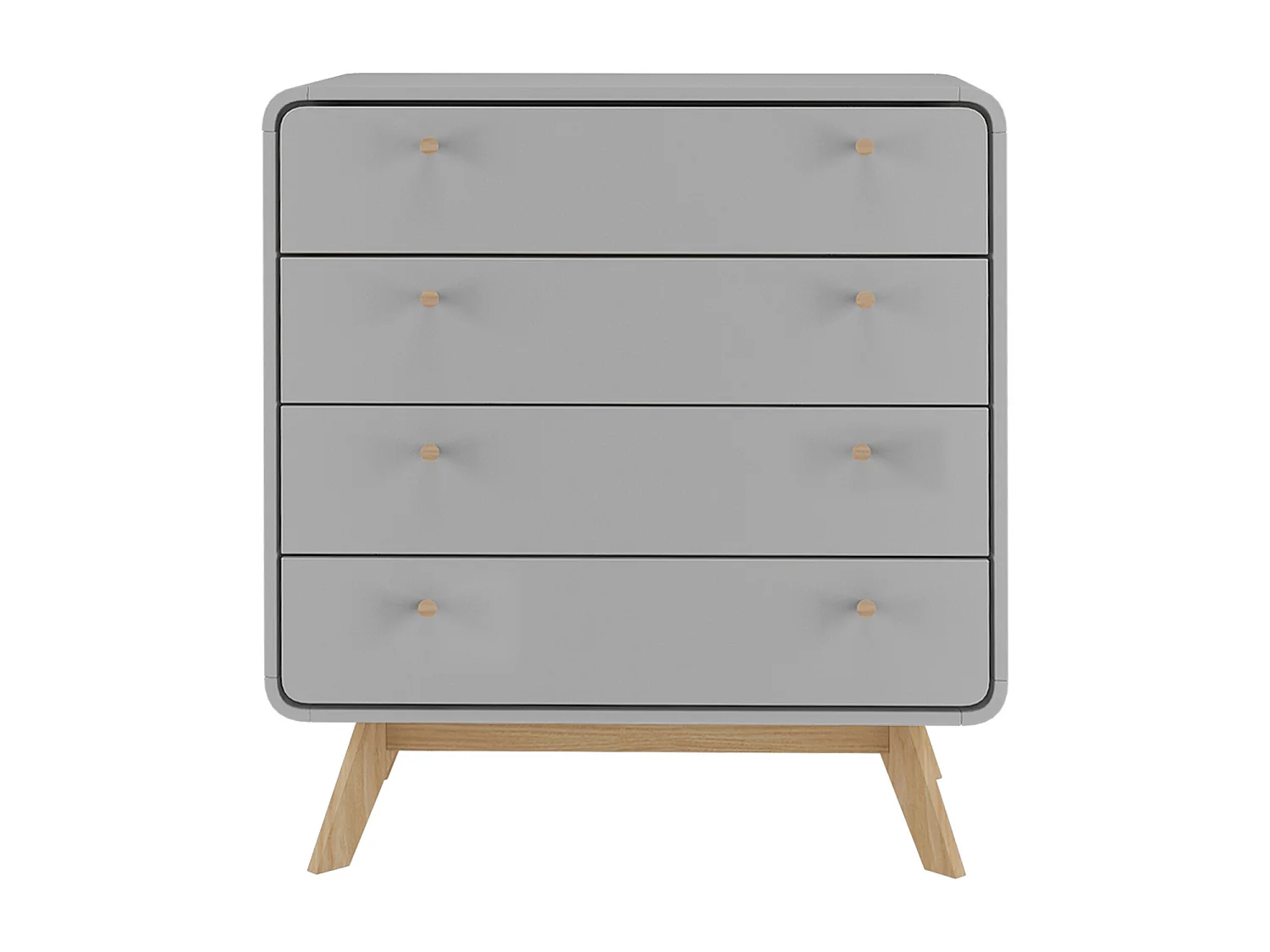 Cassie | Commode à 4 tiroirs en panneau de particules gris