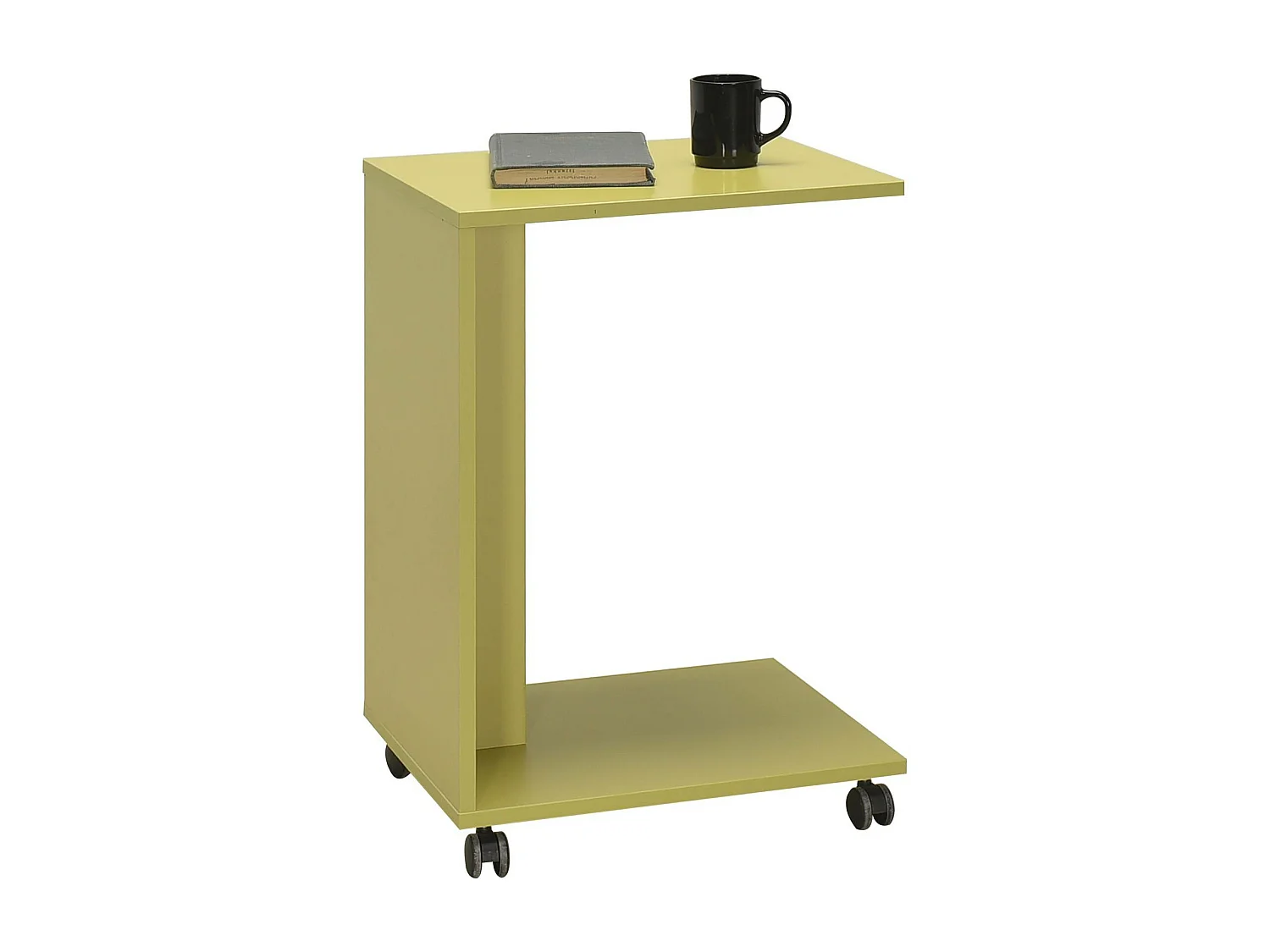 Bout de canapé mobile à roulettes capela H65cm Vert