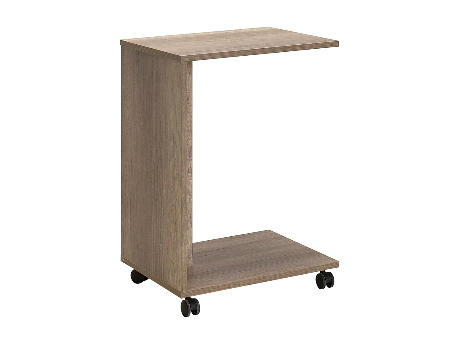 Bout de canapé mobile à roulettes capela H65cm Bois clair