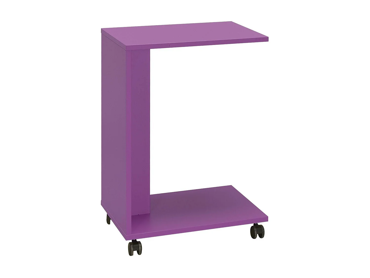 Bout de canapé mobile à roulettes capela H65cm Violet