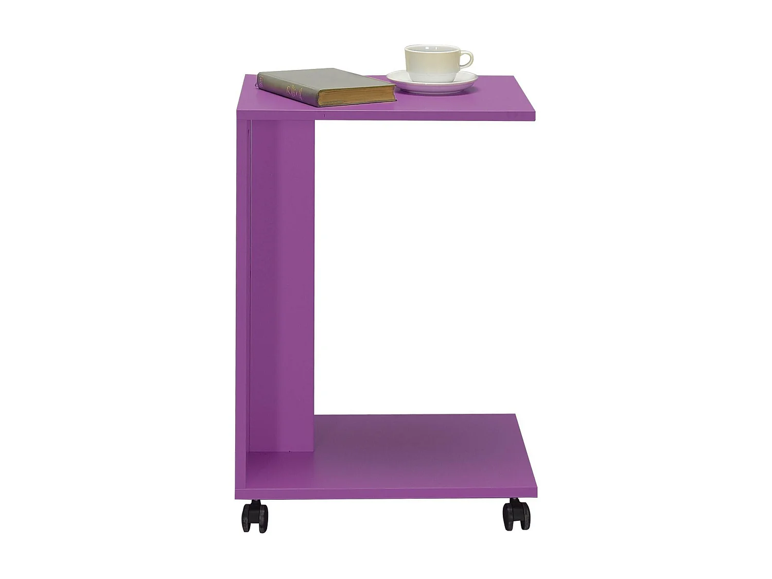 Bout de canapé mobile à roulettes capela H65cm Violet