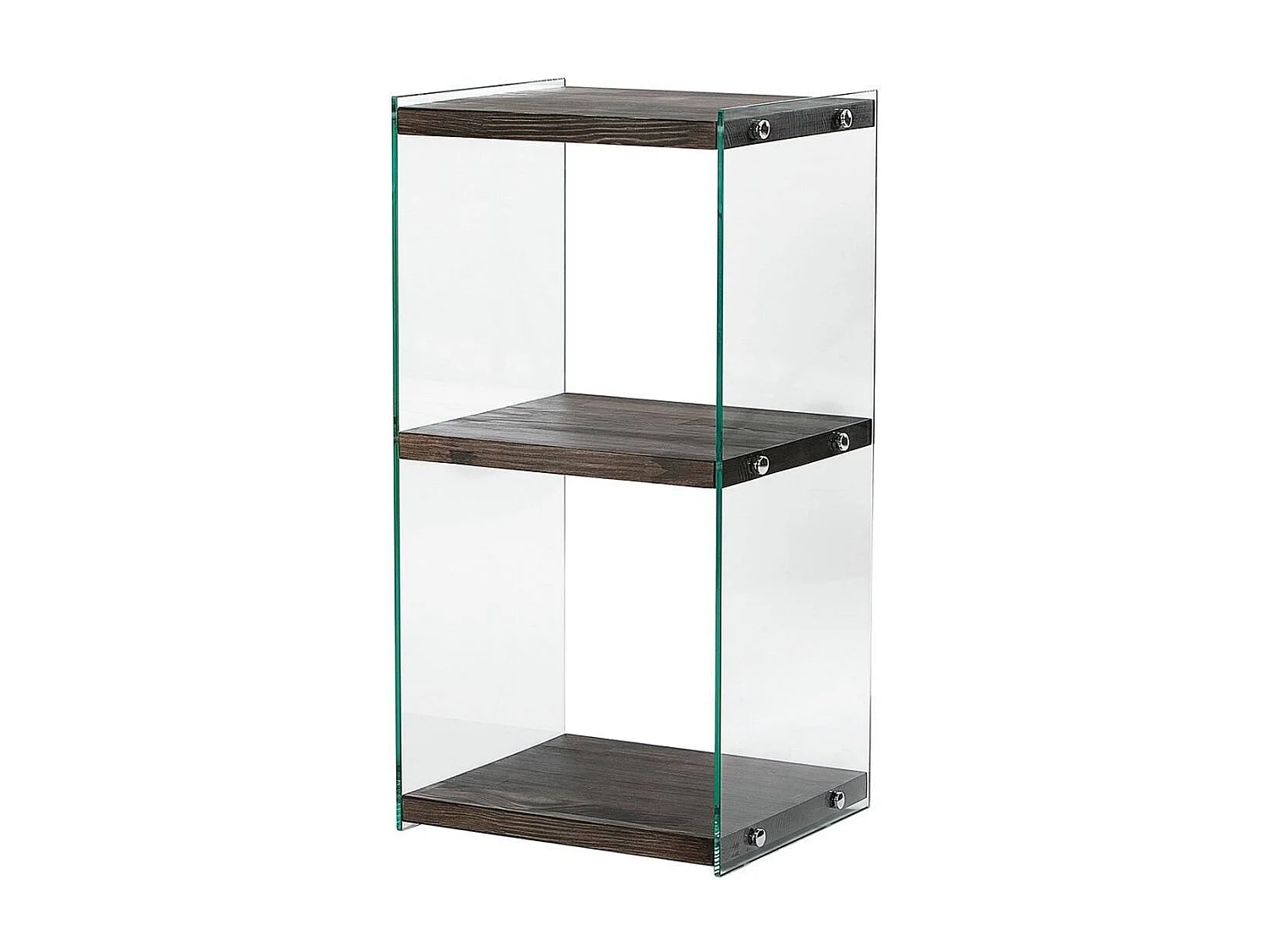 Elegante libreria antracite, 40 x 80 x 35 cm | Struttura 100% legno massello e 100% vetro temperato | Smontabile per un facile montaggio, pe