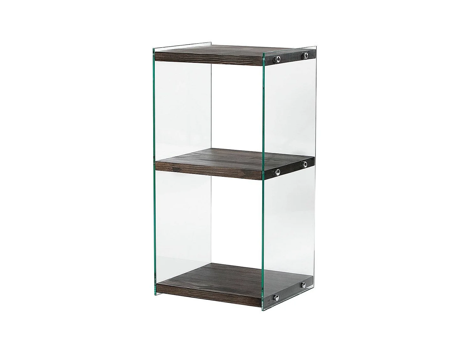 Elegante librería antracita, 40 x 80 x 35 cm | Estructura 100% madera maciza y 100% cristal templado | Desmontable para un fácil montaje, pe