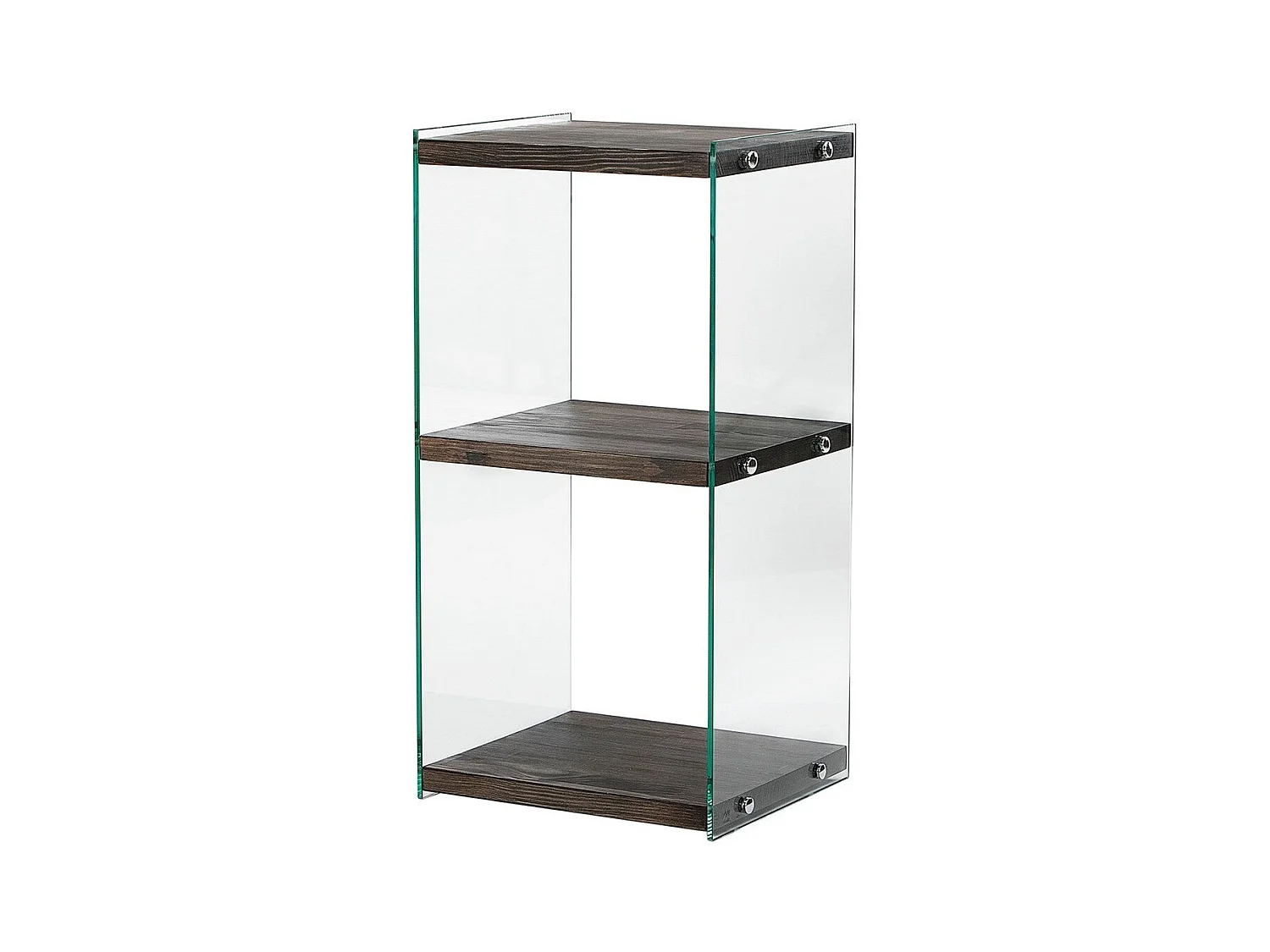 Elegante librería antracita, 40 x 80 x 35 cm | Estructura 100% madera maciza y 100% cristal templado | Desmontable para un fácil montaje, pe