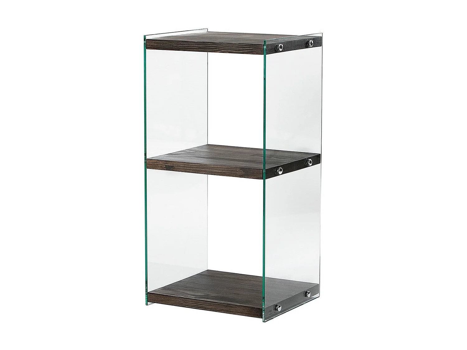 Elegante librería antracita, 40 x 80 x 35 cm | Estructura 100% madera maciza y 100% cristal templado | Desmontable para un fácil montaje, pe