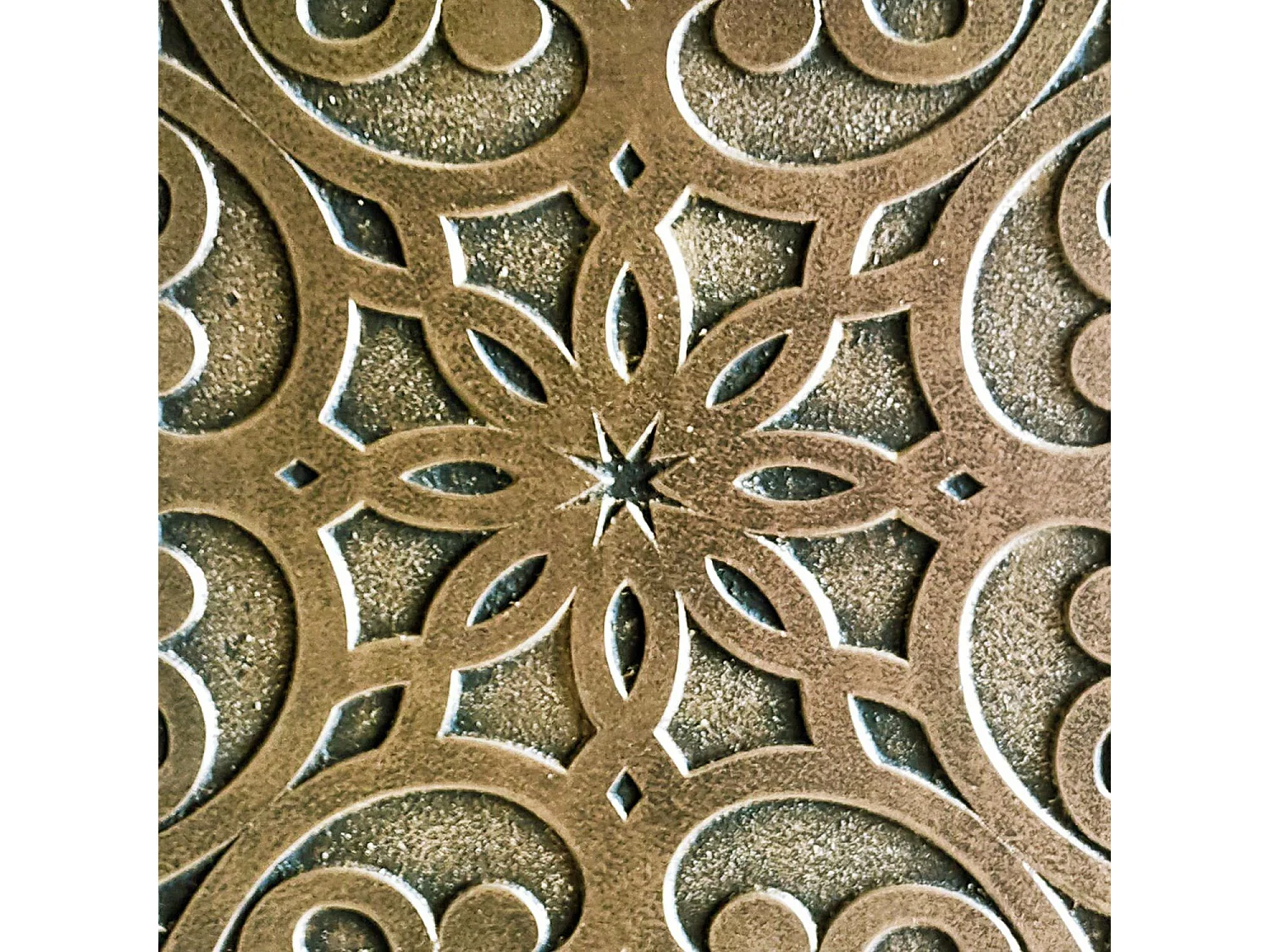 Tête de lit style oriental bois sculpté Linium 120cm Bronze