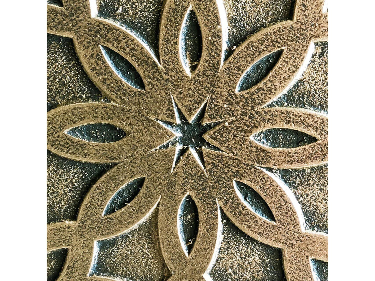 Tête de lit style oriental bois sculpté Linium 120cm Bronze