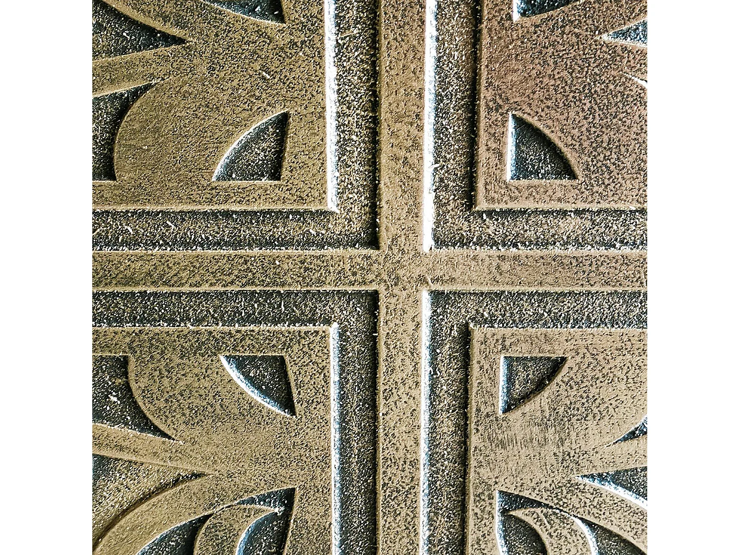 Tête de lit style oriental bois sculpté Linium 120cm Bronze