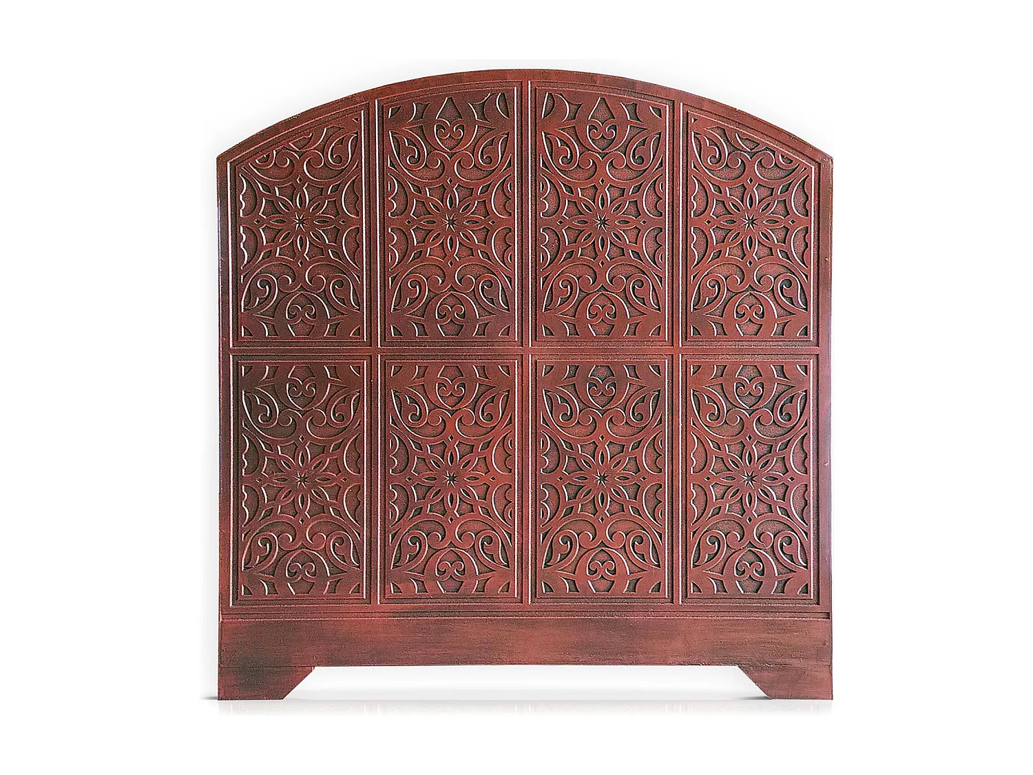 Tête de lit style oriental bois sculpté Linium 120cm Cuivre