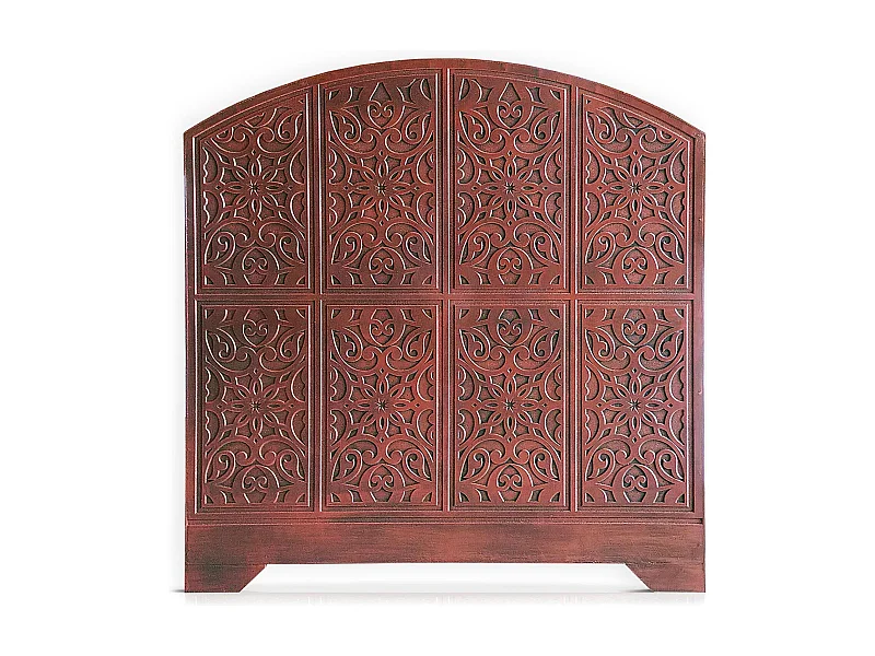 Tête de lit style oriental bois sculpté Linium 120cm Cuivre