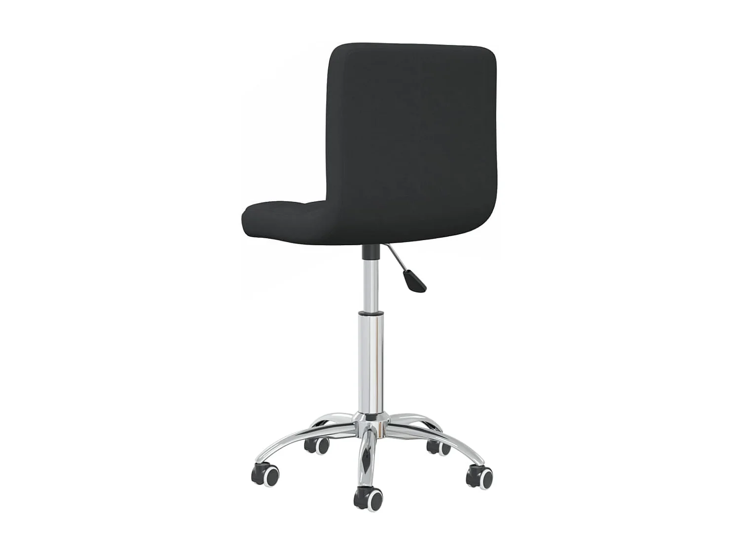 Chaise pivotante de bureau Noir Tissu