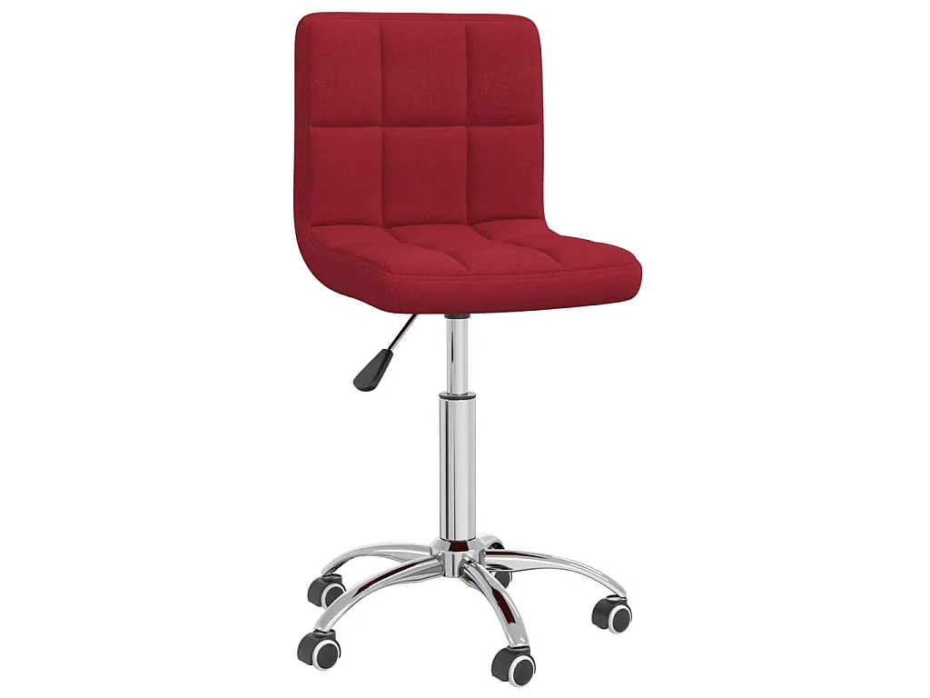 Silla de oficina giratoria de tela color vino tinto