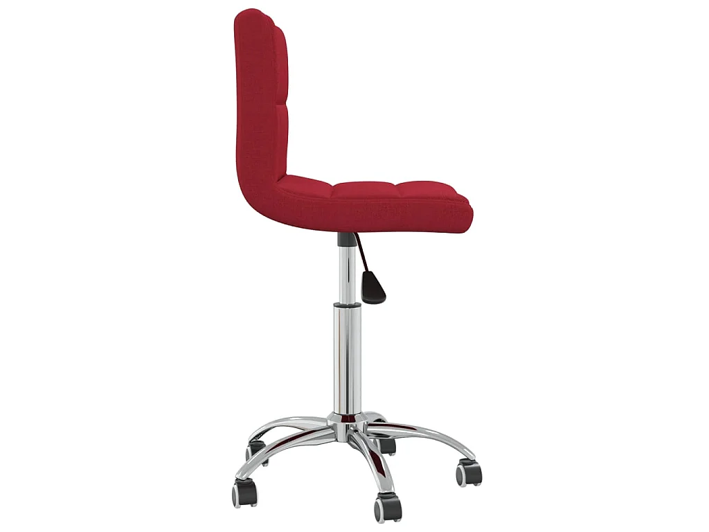 Silla de oficina giratoria de tela color vino tinto