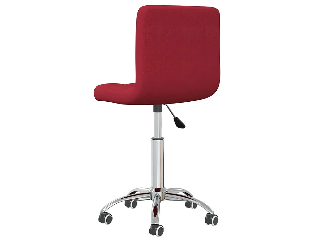 Silla de oficina giratoria de tela color vino tinto