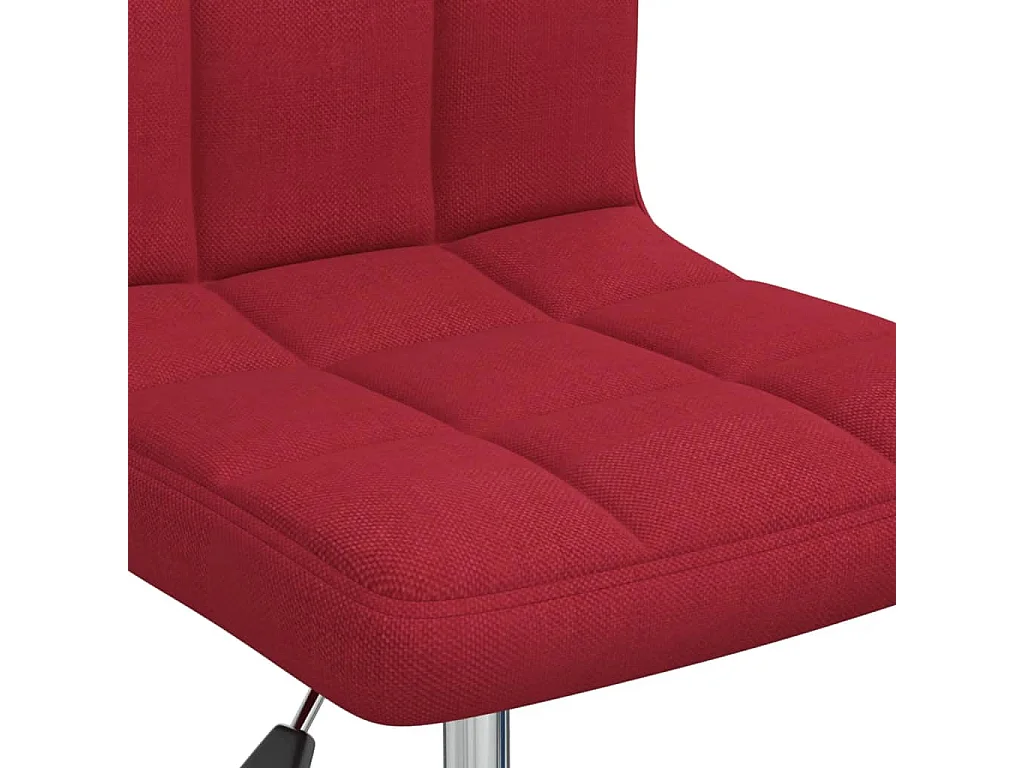 Silla de oficina giratoria de tela color vino tinto