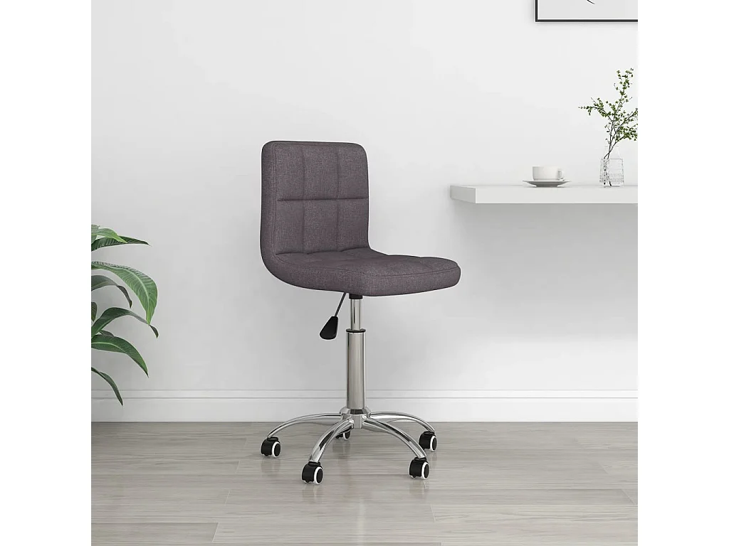 Chaise pivotante de bureau Taupe Tissu