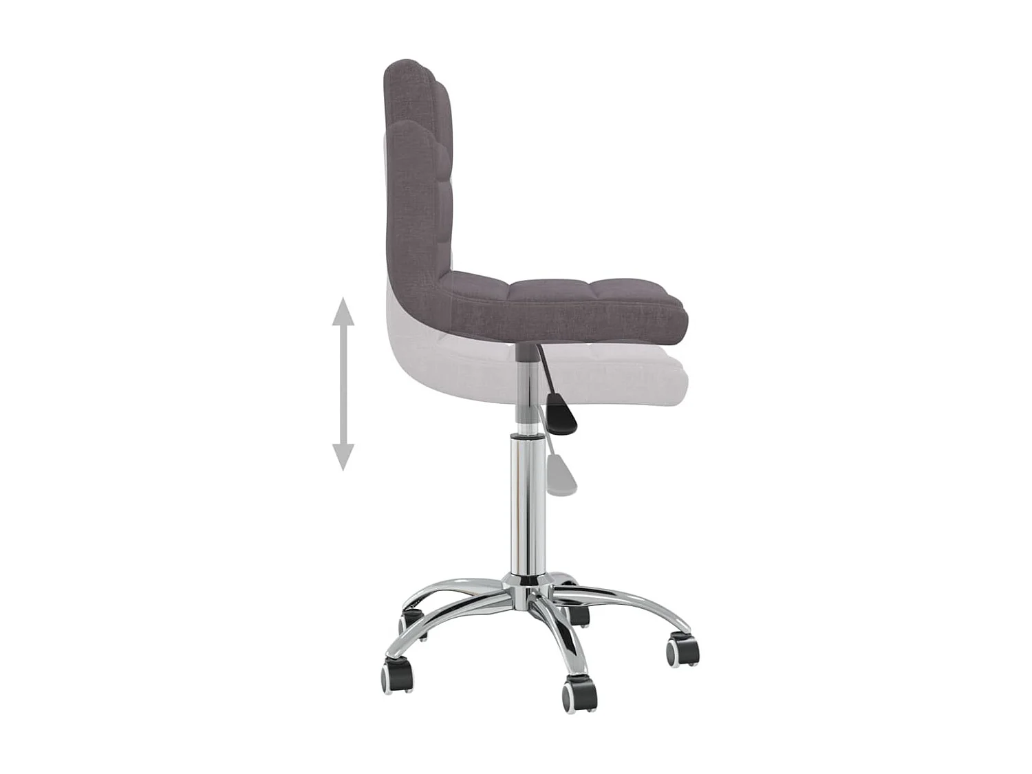 Chaise pivotante de bureau Taupe Tissu