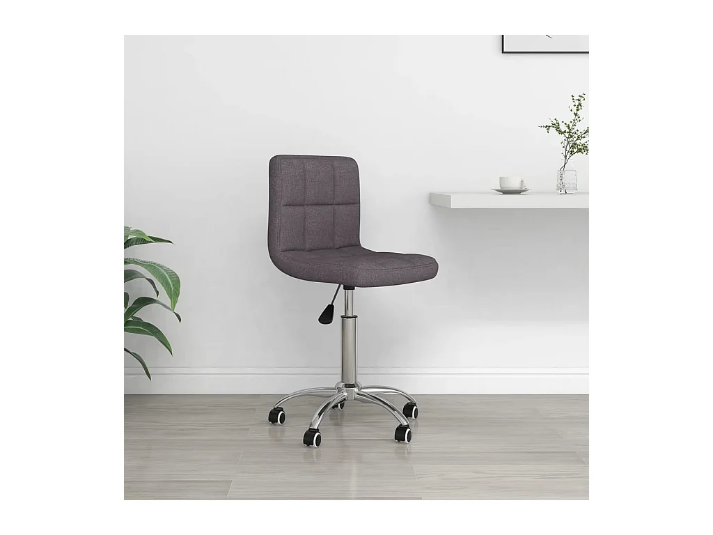 Chaise pivotante de bureau Taupe Tissu