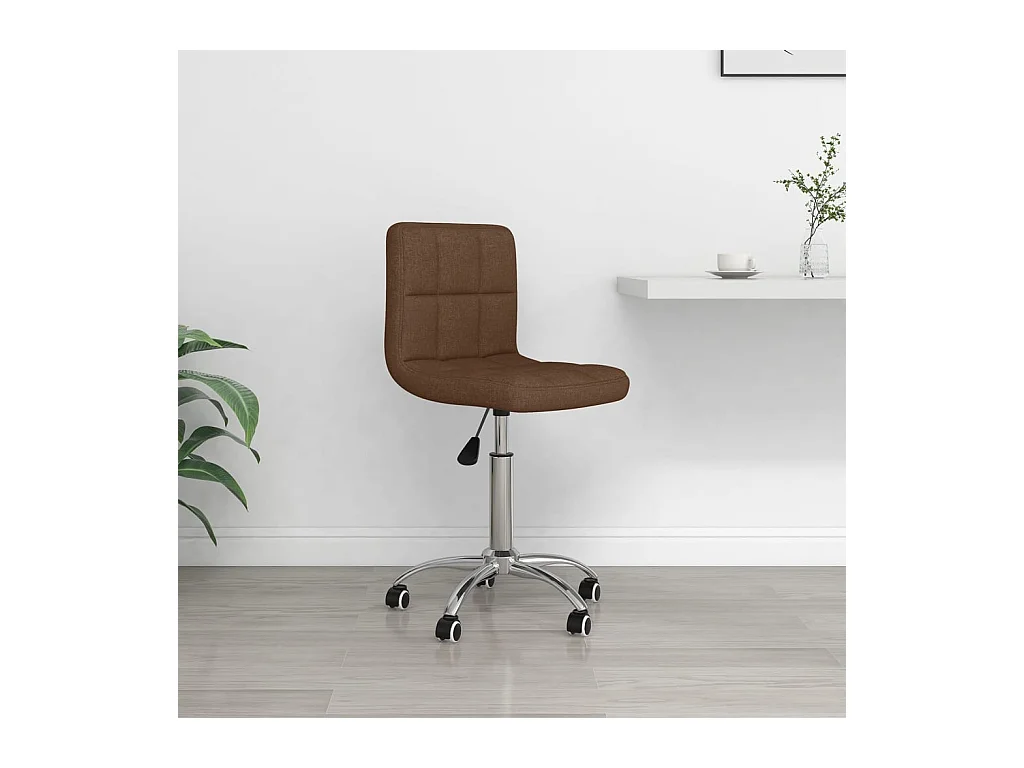 Chaise pivotante de bureau Marron Tissu