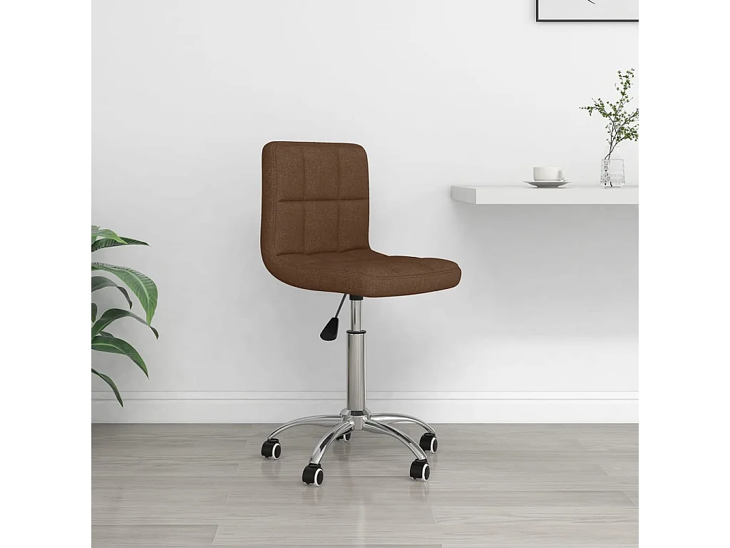 Chaise pivotante de bureau Marron Tissu