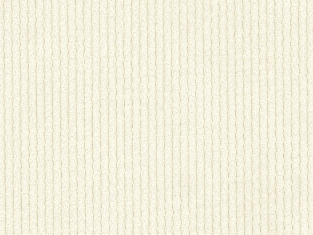 Hoekbank met open hoek links van gebroken witte ribfluweel met fijne ribbels POGNI van Maison Céphy